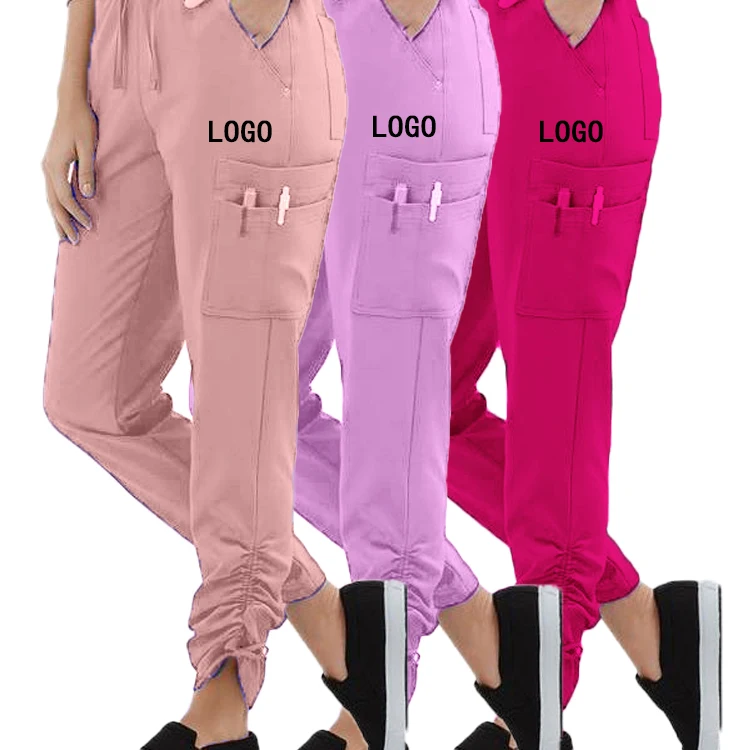 Индивидуальный Логотип скрабы Джоггеры для женщин эластичные штаны медсестры скрабы плавки Cherokee скрабы для мужчин брюки карго