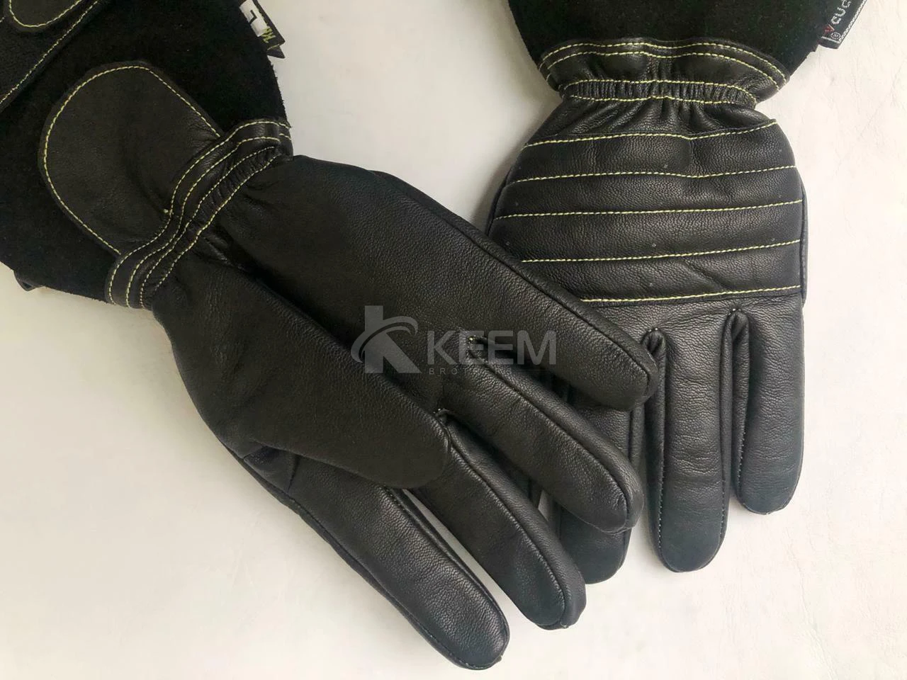 New Cowhide Firefighter Reflective Flames Retardant Protective Gloves Heat Insulation Wear-Resistant 40CM Long Rescue Work Glove