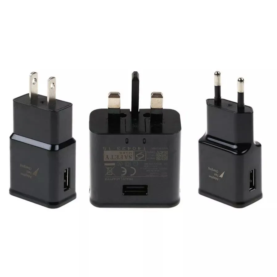 Wholesale For Samsung EU/UK/US real original S8/S9/10 Note 789 fast charger adapter QC3.0 travel wall usb phone charger