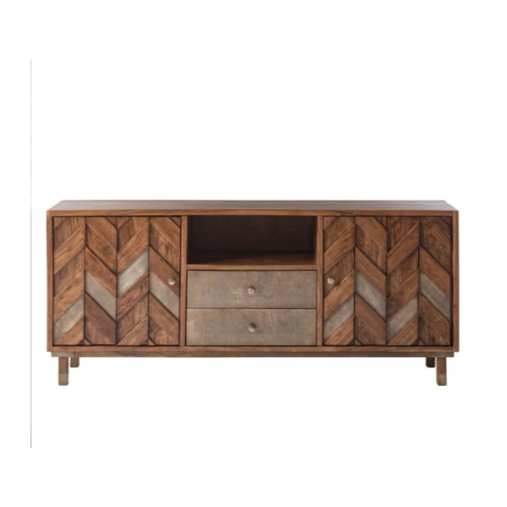 Итальянские шкафы из массива манго для гостиной мебель шкаф с 2 ящиками хранения и домашний декор