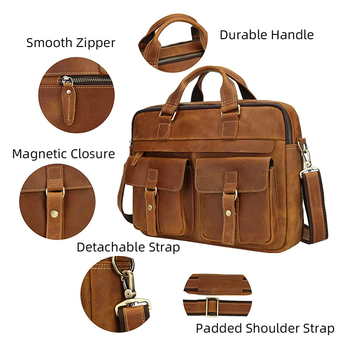 Briefcase for Men Laptop Bag Computer Office Business Bag Shoulder Briefcase Bags by Standard International