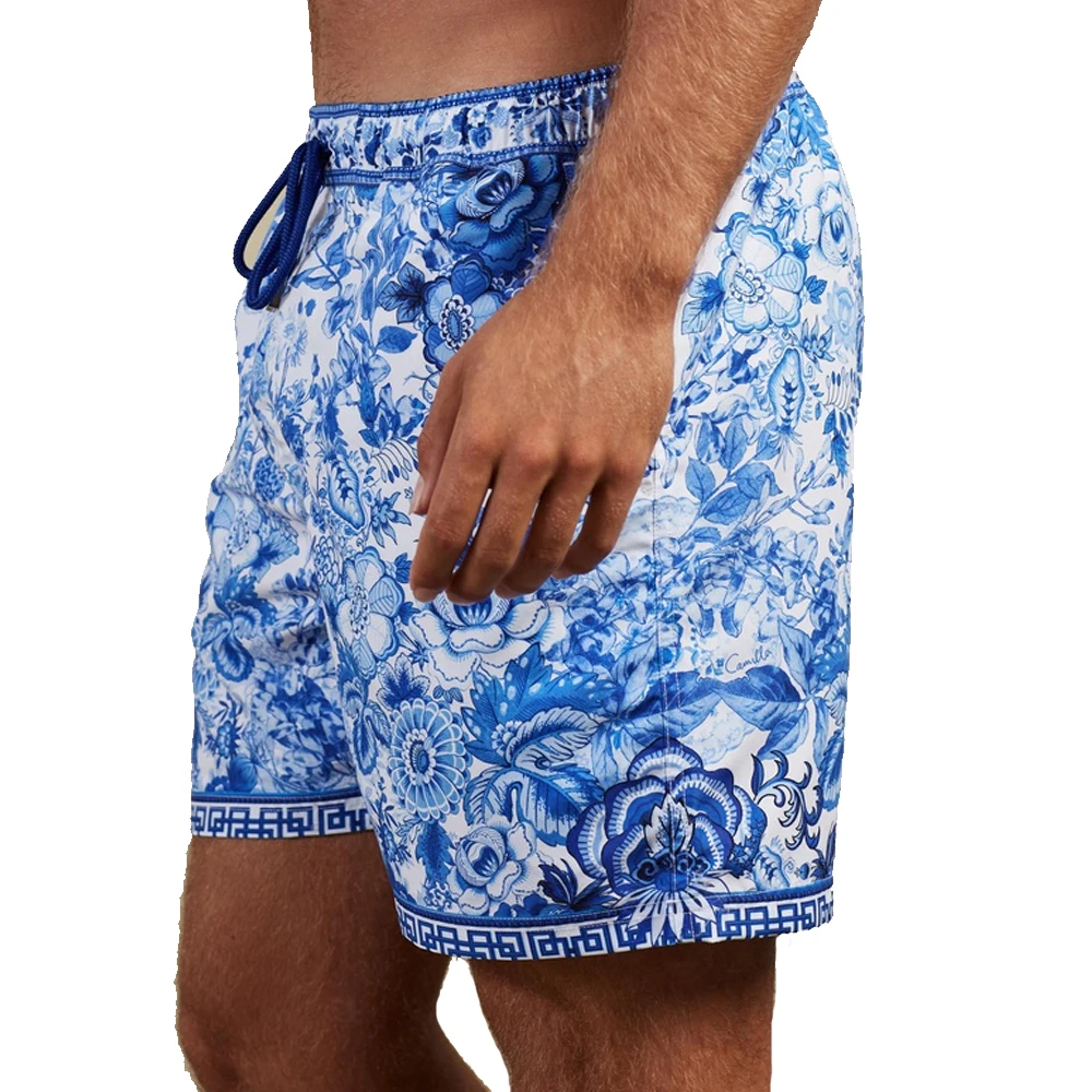 
direct factory sublimation prints men swim shorts, beach shorts, swim trunks with quickly dry polyester fabric 