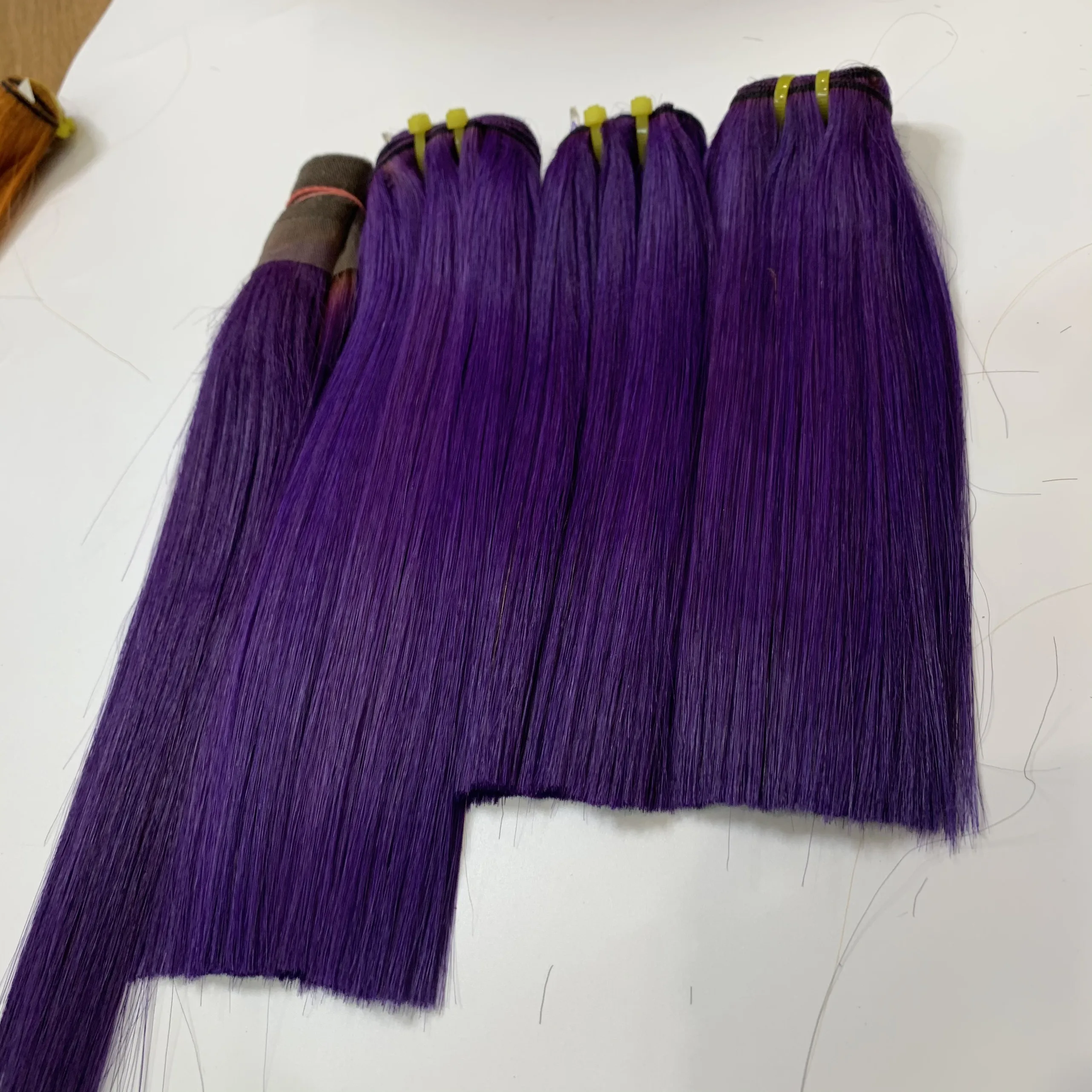 Оптовая продажа лучшее качество волосы Remy супер двойные прямые 100% вьетнамские человеческие пурпурного цвета