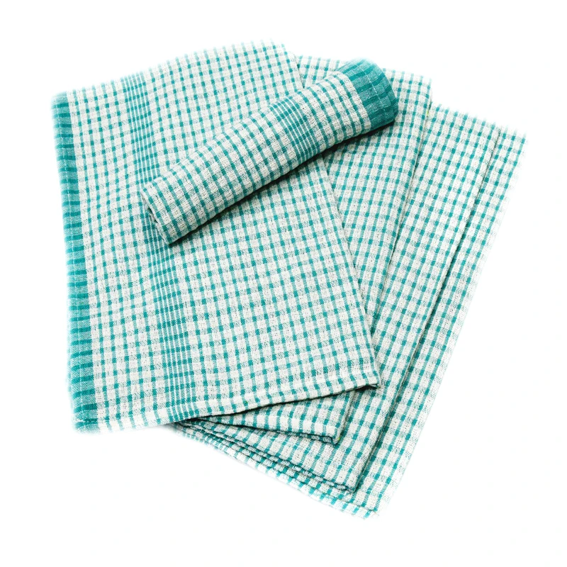 
100% Cotton Vat Dyed Wonder Dry Kitchen Tea Towels Super Absorbent, 45x70 Cm 