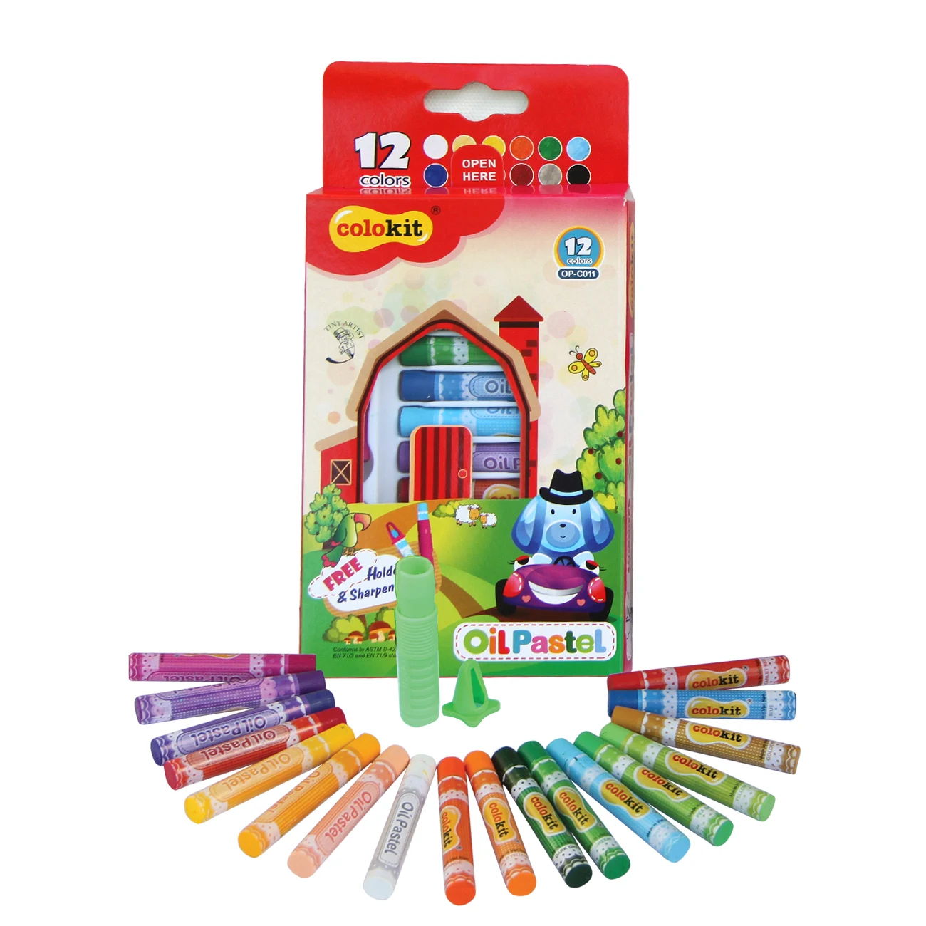 12 Colors Oil Paints Art Supplies Office & School Supplies Multi-colors Crayons Oil Pastel OP-C011 for Kids