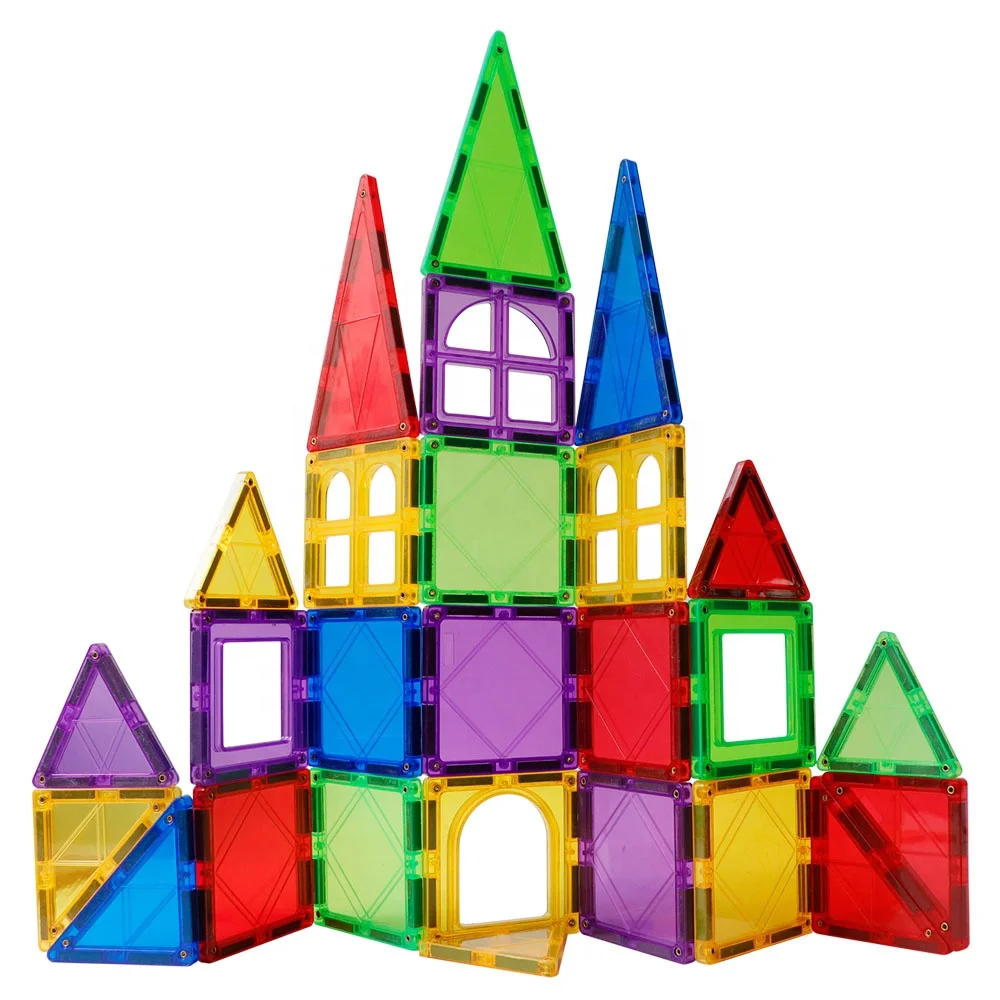 Factory Price Educational Toy 32 PCS ABS Strong Magnetic Building Tile For Kids