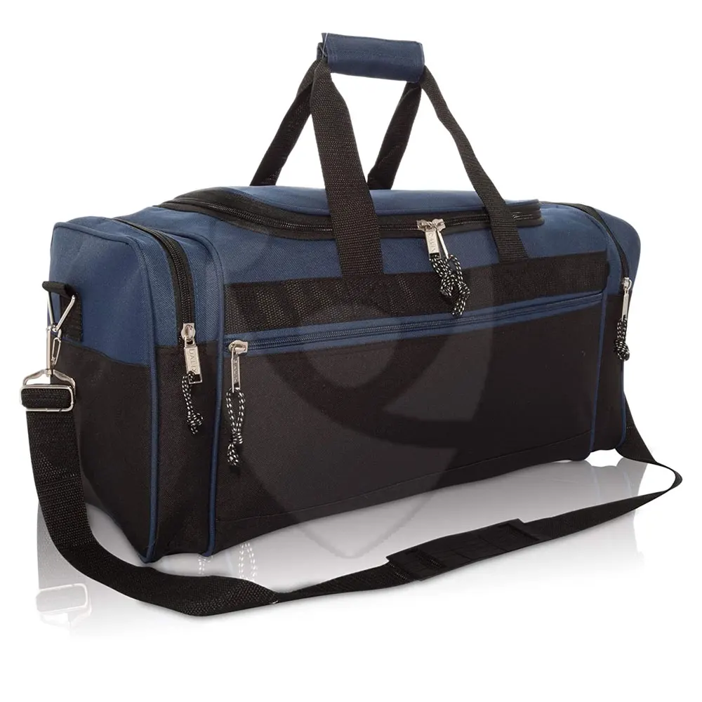 2023 ROUSE SPORTS Custom Heavy Duty Large Fitness Travel Duffle Bag Waterproof Black Nylon Men Sports Gym Duffel Bag