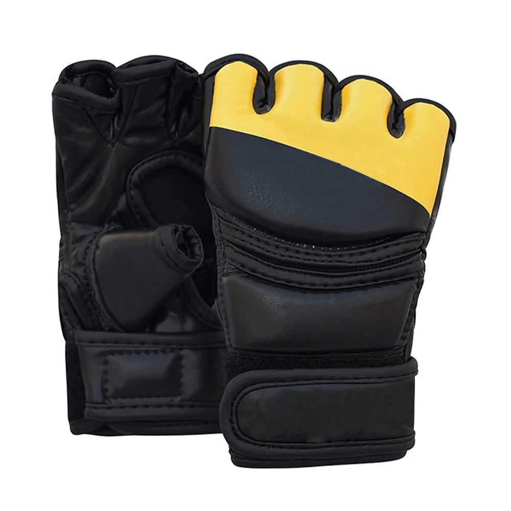 Custom Fight Punch Leather Half Finger Mma Gloves