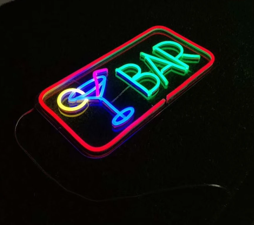 Multi-color LED Neon Digital Business Sign Promotional LED Signage Flexible Rope Light Ultra-Thin Light LED Strip
