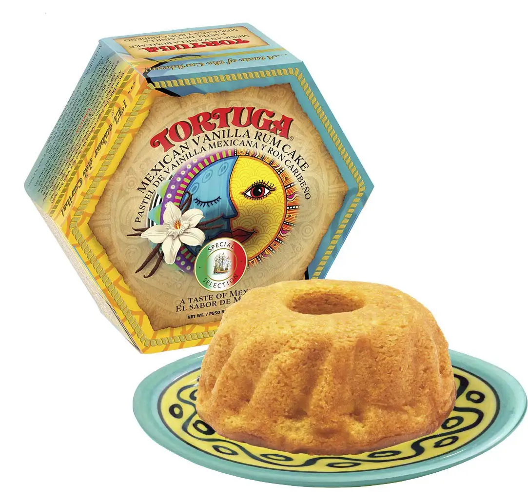 TORTUGA Caribbean MEXICAN VANILLA Flavor - 4 oz Rum Cake - The Perfect Premium Gourmet Gift for Gift Baskets Giveaways