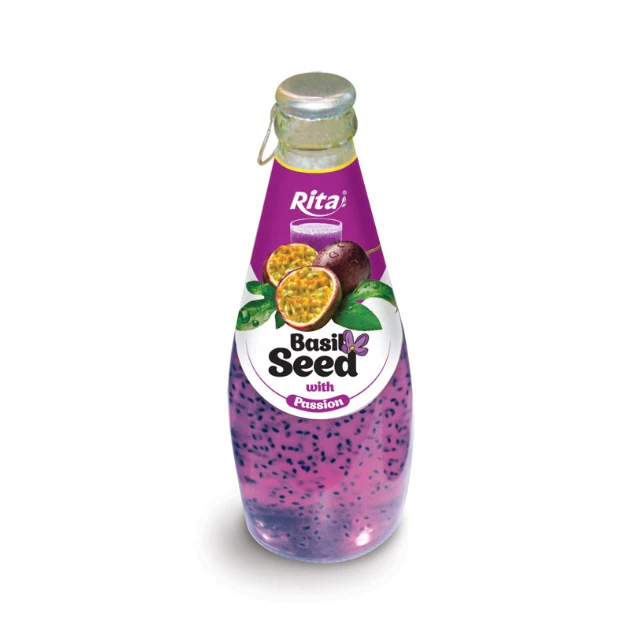 
Wholesale Vietnam Rita Brand 290ml Passion Fruit Flavor Basil Seed Drink Fresh Flavorful grapefruit Puree Jam Concentrate Flavo 