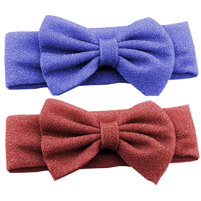 
Baby Kids Girl Knitted headband Toddler Solid color soft Hair bands Elastic Hairbows Autumn Winter 11Colors 