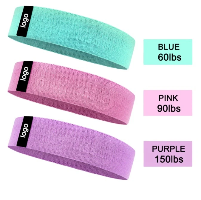 Channel Fitness Gear Fitness Elastic Latex Fabric Workout Hip Band OEM Manufacturer Booty Hip Circle Resistance Bands