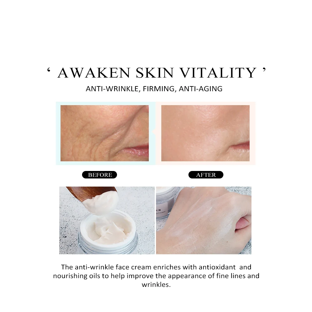 Частные этикетки на заказ 50 г натуральный растительный протеин карносине интенсивах крем для лица против морщин и пептидами