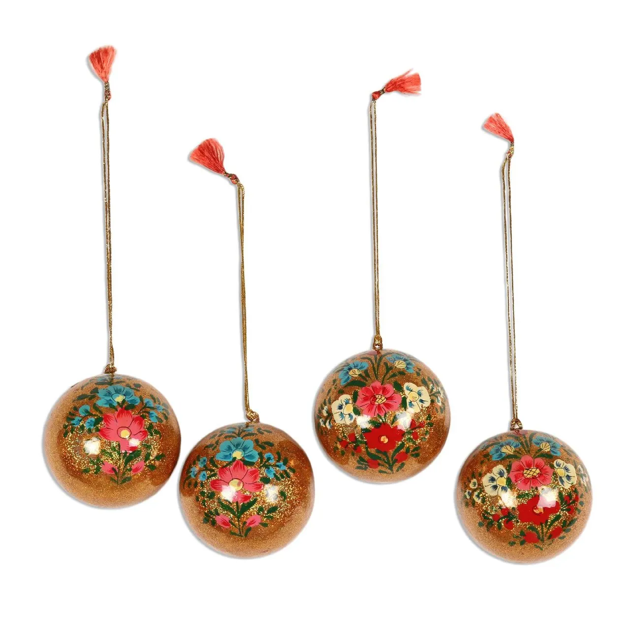 paper mache christmas baubles