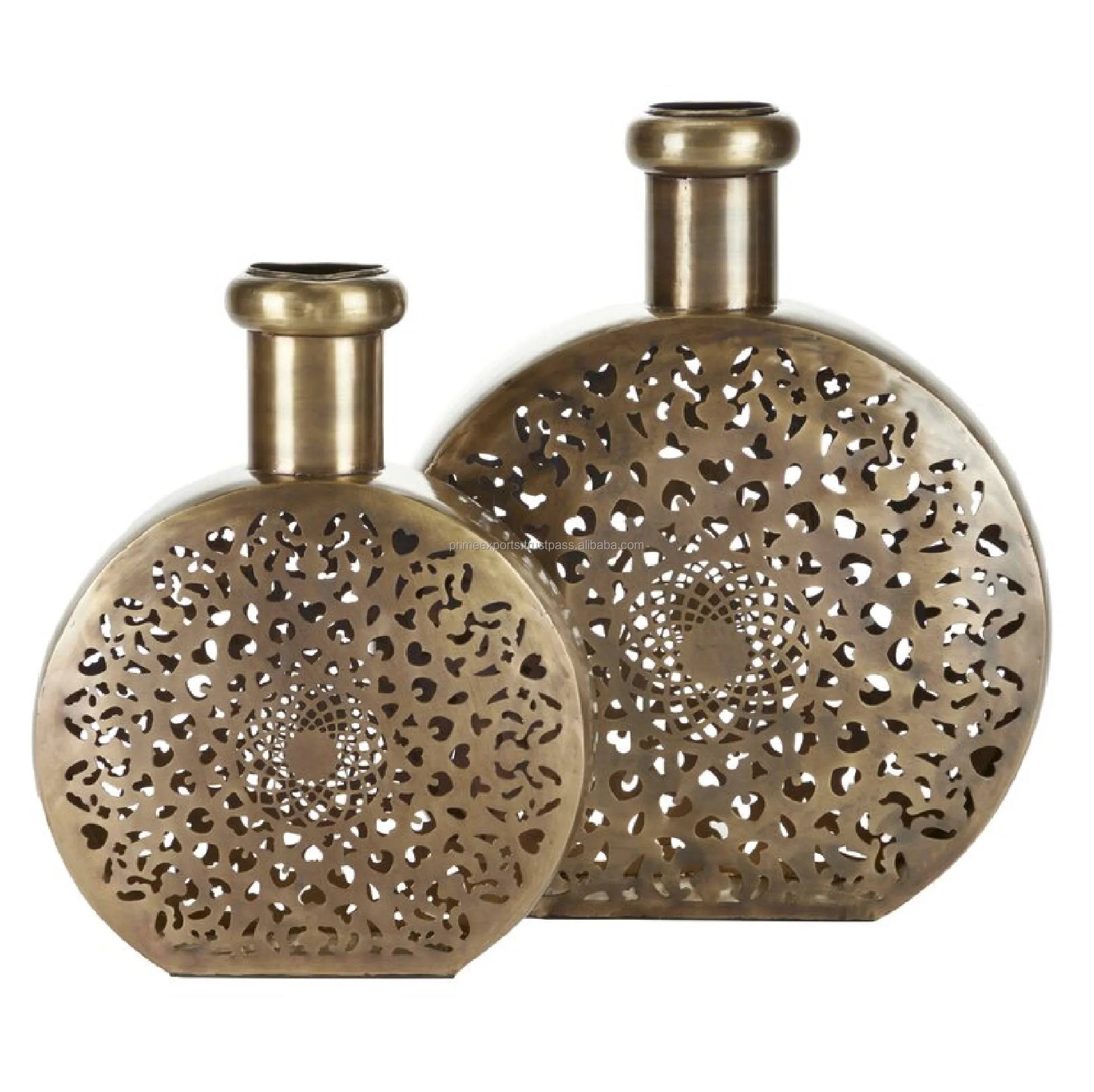 
Royal bud vases metal designer Arabic and Turkish style decorative flower bud vases set most selling flower vase 