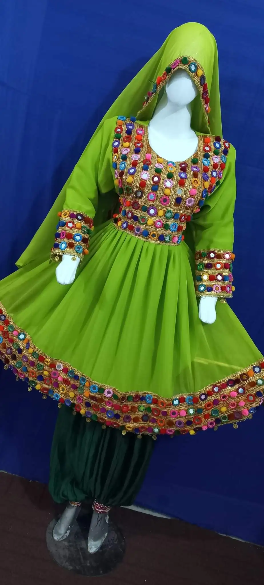 New Designs 2022 2023 Afghani Kuchi Dresses For Eid quality solid color Embroidery long sleeve Afghan women dress