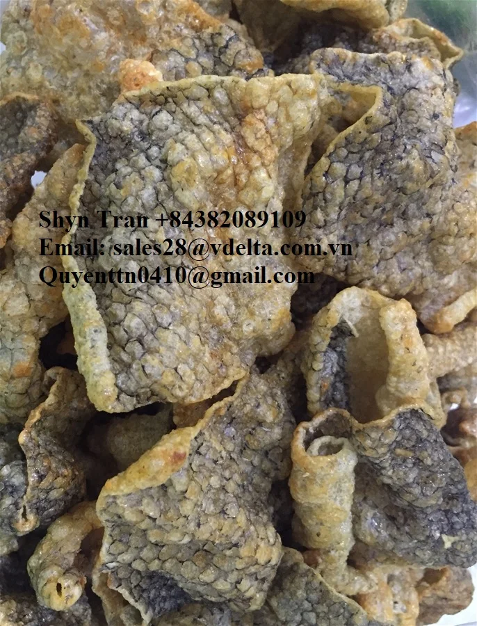 Deep Fried SALMON FISH SKIN Snack//Shyn Tran +84382089109