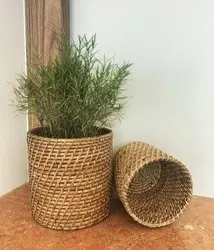 Handmade planters customized design & size decorative planters Rattan Core planters flower pots for indoor outdoor planting