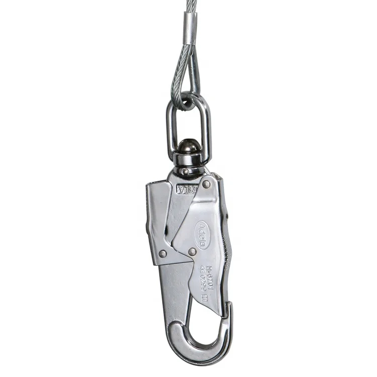 CE Certified Retractable Fall Arrester wirh Steel Rope System