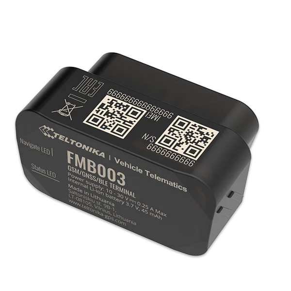 Teltonika FMB003 OBD GPS Tracker CAN BUS Reading Waterproof GSM GLONASS PC View Reads Engine RPM Fuel Level Fault Codes etc