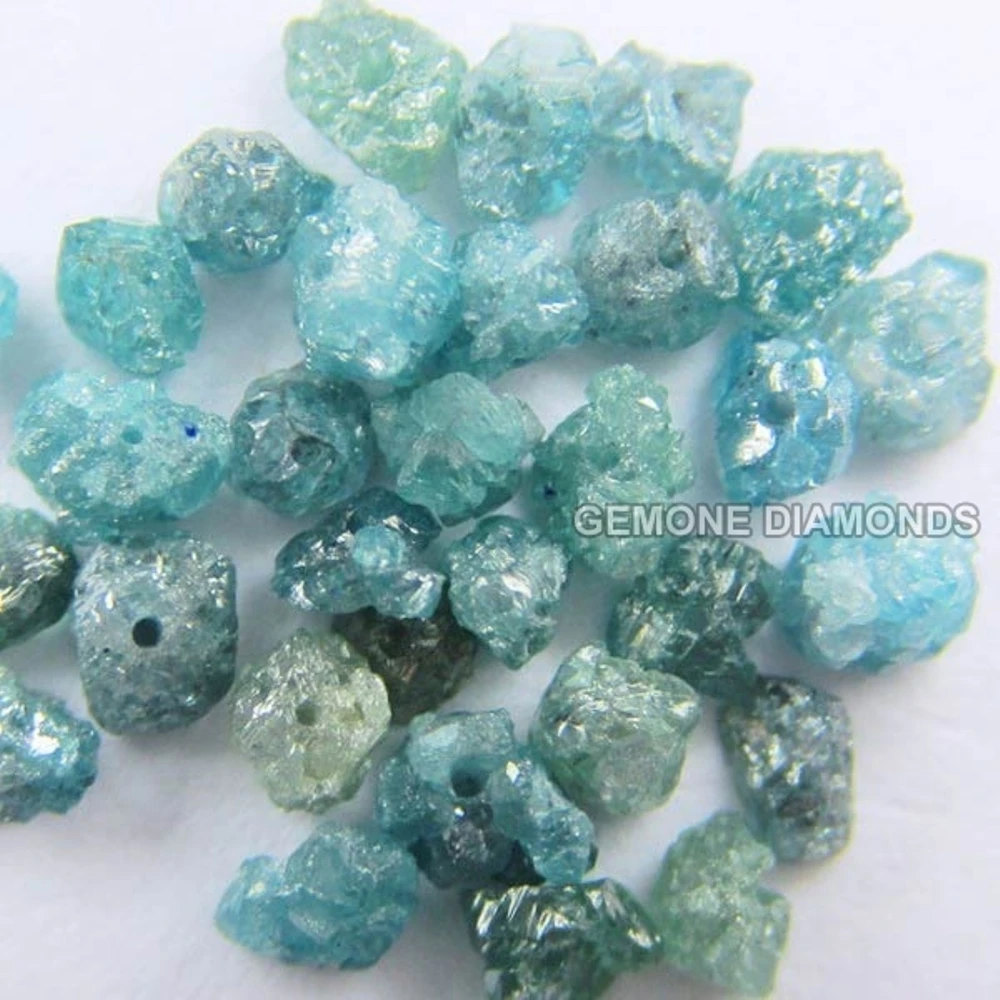 Natural Greenish Blue Uncut Rough Diamond Beads use for strands & necklace manufacture in india,Diamond Beads Strands