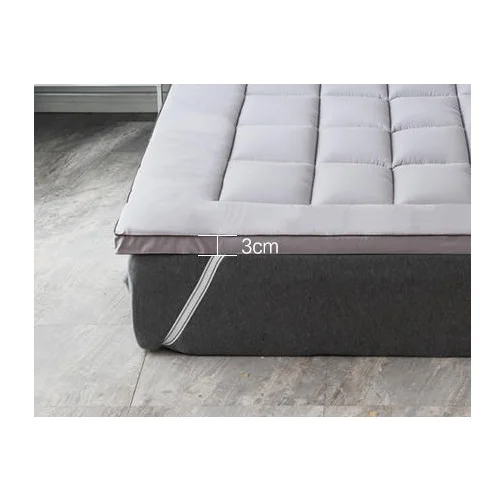 Light Grey Anti-Pull Skin-care Air-permeable Knitted Quilted Waterproof Mattress Protector Cover For All-Season