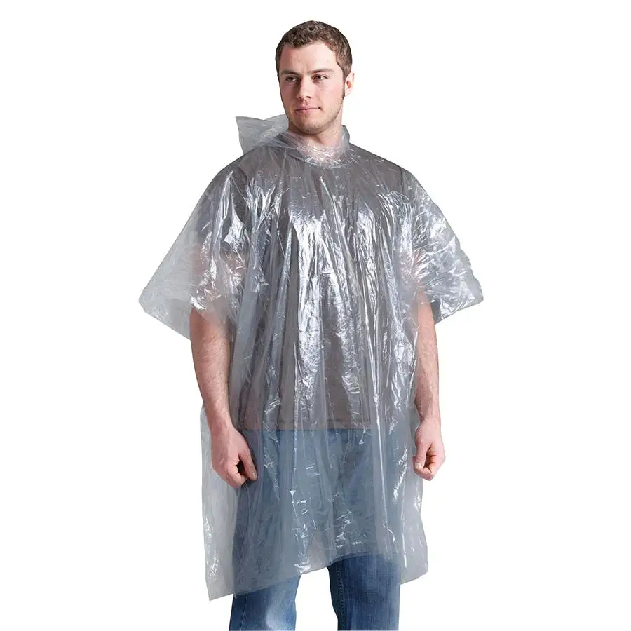Hot Sale Clear PE Disposable Raincoats Waterproof Rain Ponchos Direct from Vietnam Factory