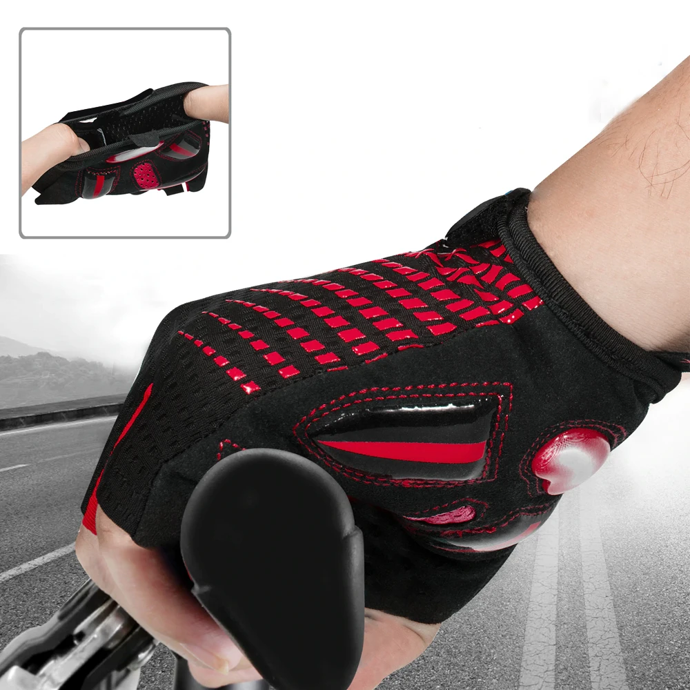 2021 Good Quality Wholesale Men Cycling Gloves Pakistan Made Bicycle Sports Half Finger Gloves