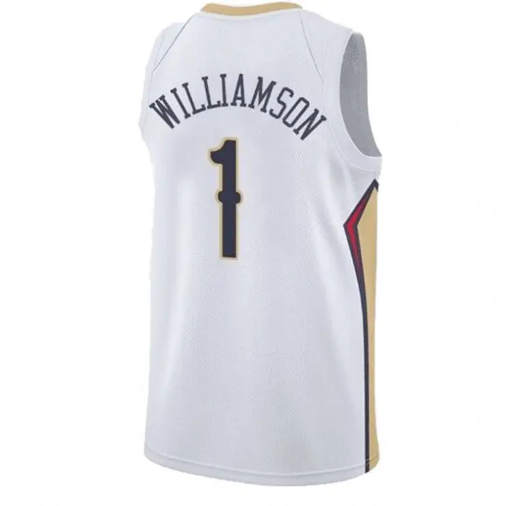 Новинка 2019, мужские черные баскетбольные майки/шорты с вышивкой на заказ #1 Zion Williamson