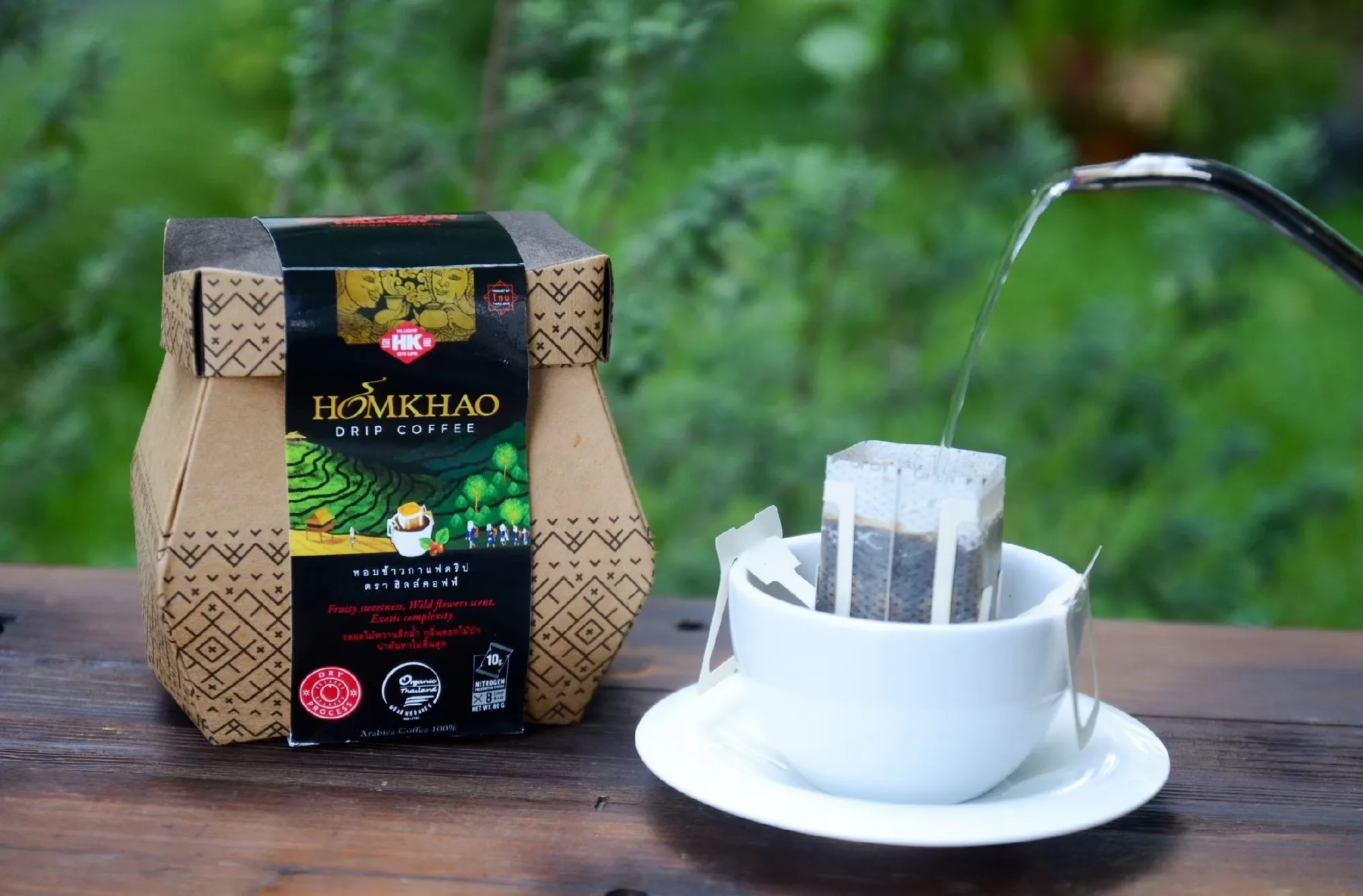  HillKoff Homkhao органический капельный кофе сухой процесс продукт из Таиланда Happy Center