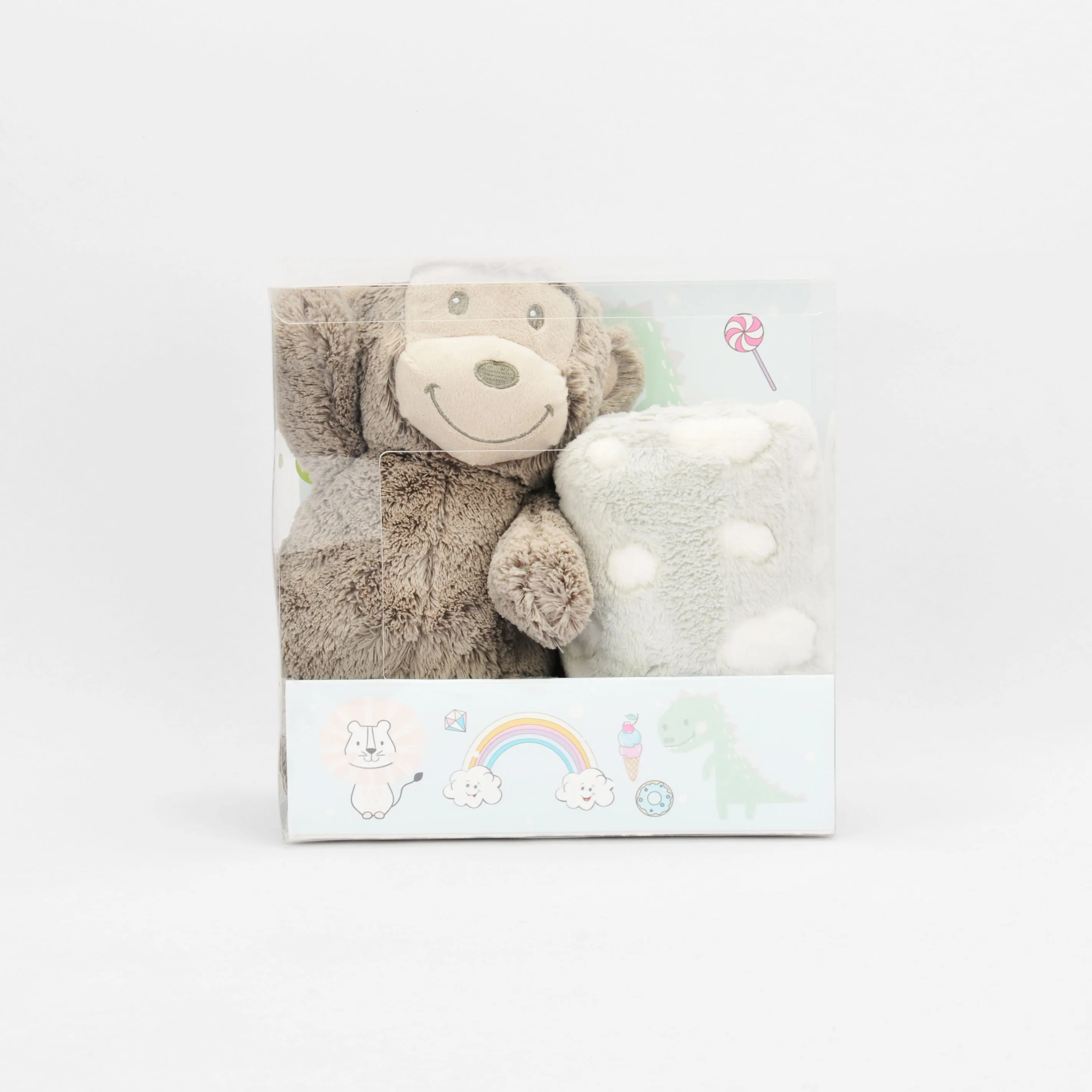 
super soft flannel stuffed baby kids cuddle plush toy animal elephant blanket 