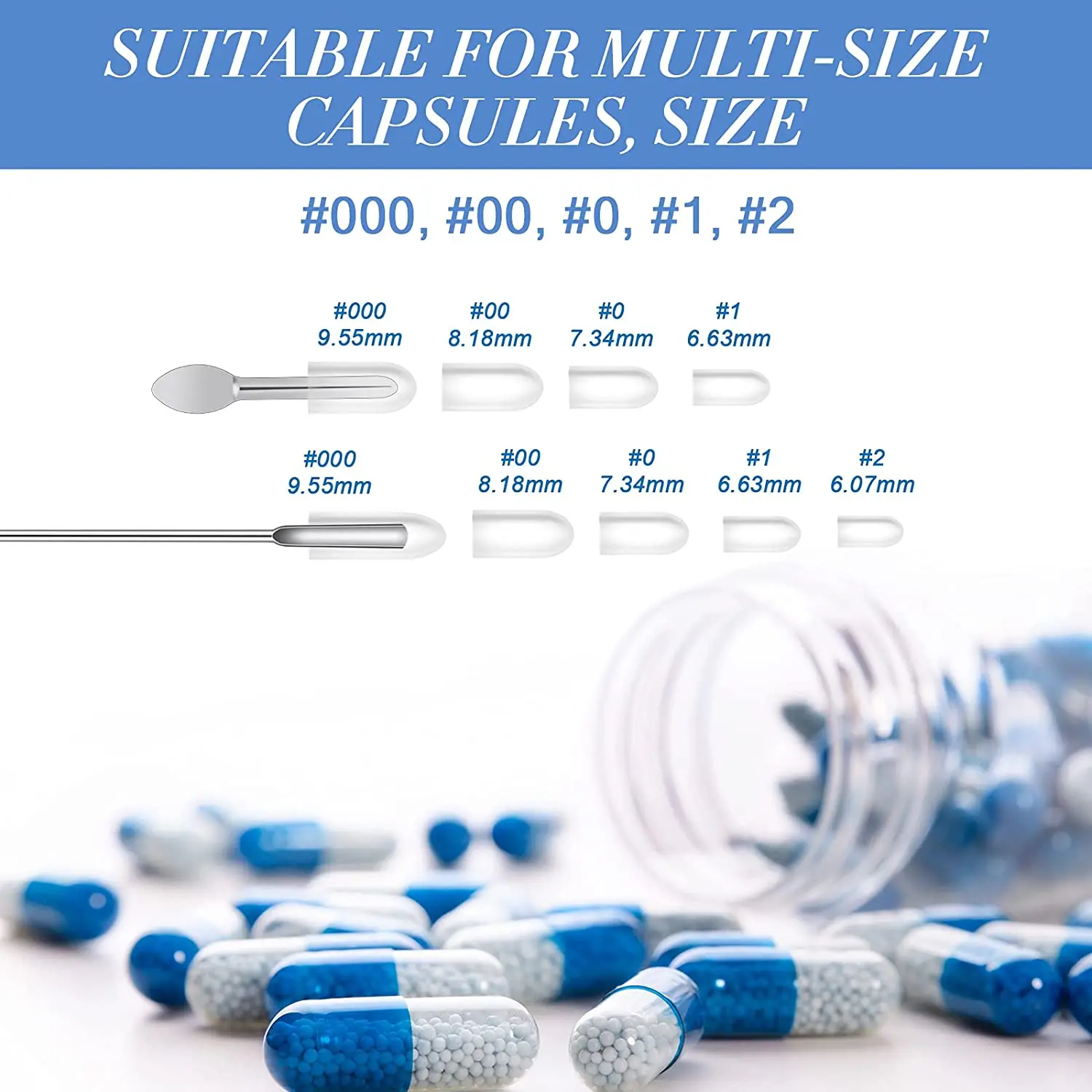 Capsule Filling Micro Spoon Spatula Herb Tamper Tool