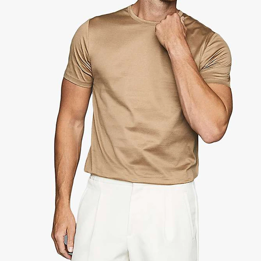 Оптовая продажа мужских Однотонная футболка