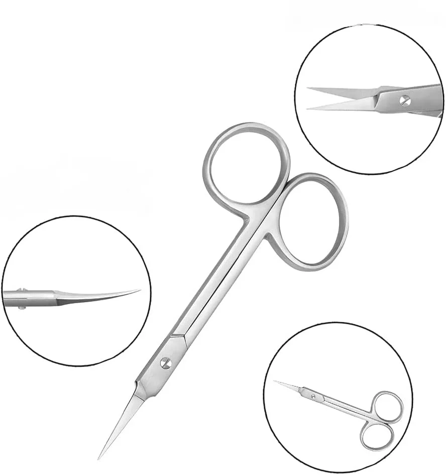 manicure professional sharp best cuticle scissors extra fine nail curved small cuticle scissor manicure cutting grooming women