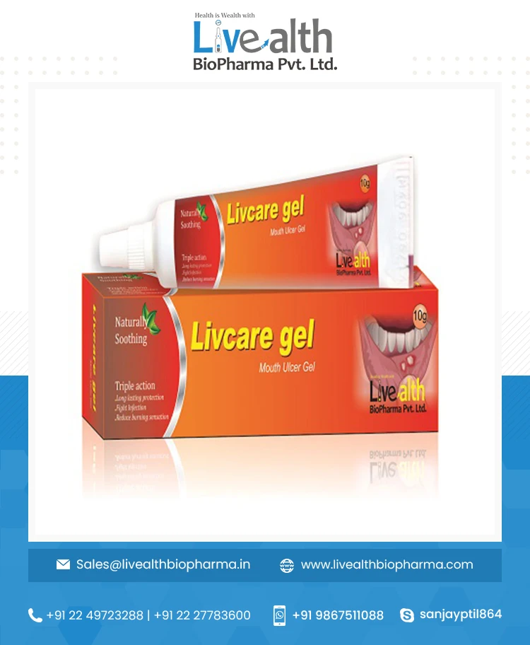 Самый продаваемый товар гель для лечения язвы в полости рта Livcare по самой низкой цене при массовом заказе от надежного поставщика