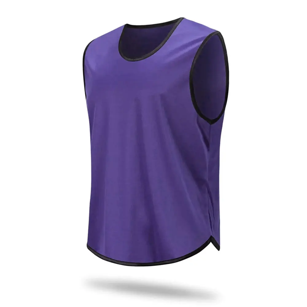 Custom design promotion top quality football training vests soccer bibs custom sleeveless reversible soccer jersey vest