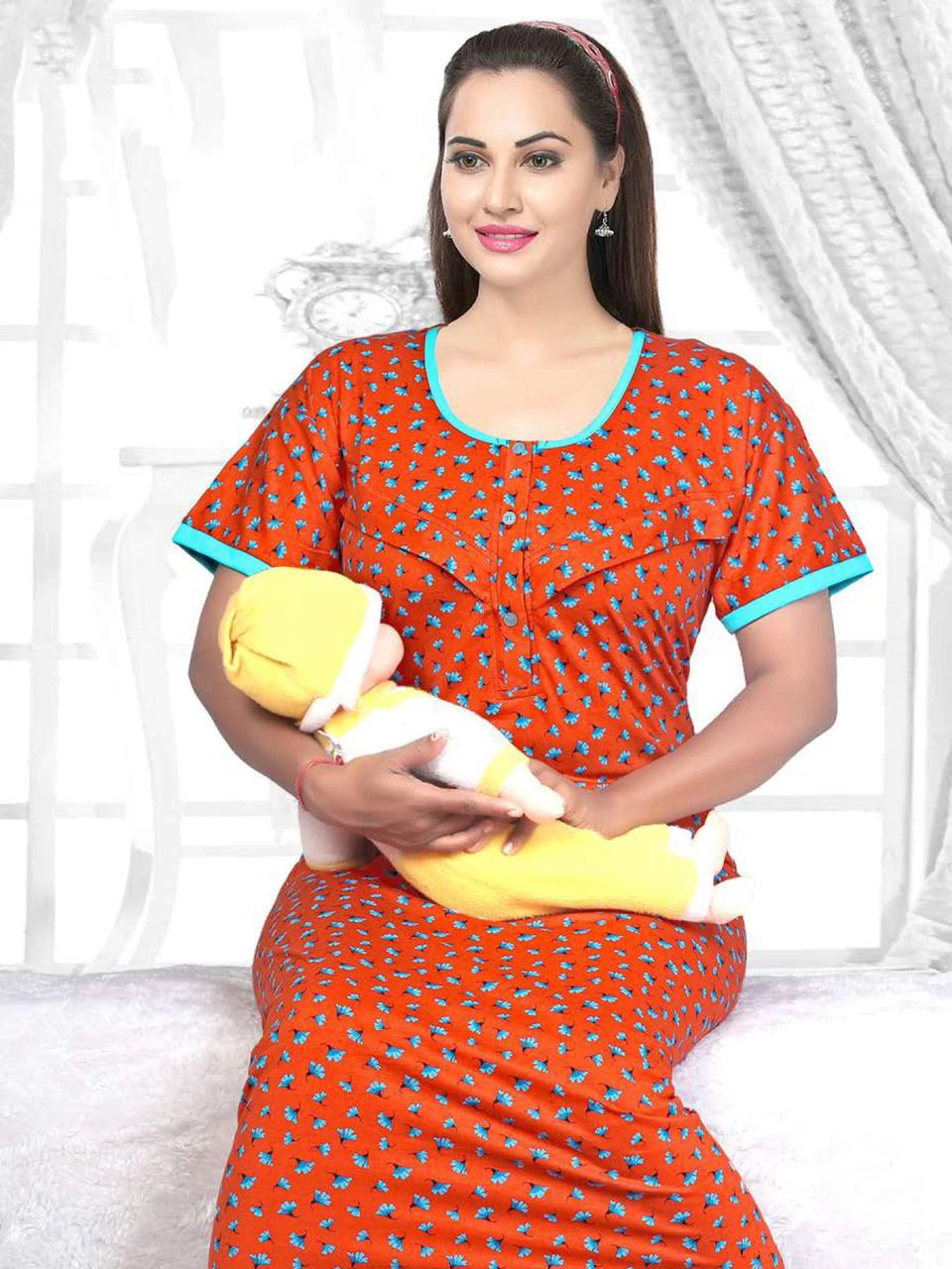 Nighty Night Wear Hosiery Cotton Night Dress Collection