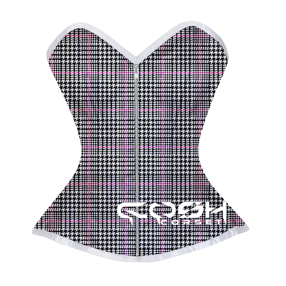 Sublimation Printed Corset With Zipper Up Over Bust Steel Boned Fall Romantic Outfit Extreme Curvy Bespoke Corset Bustier Top