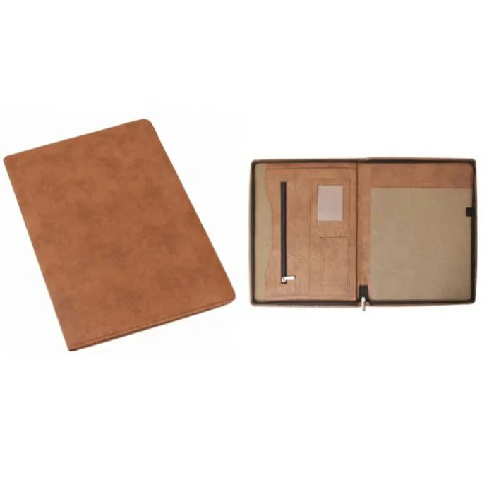 Manufacturer of Custom Logo Black Color  Executive File Folder  PU Leather Manager Case