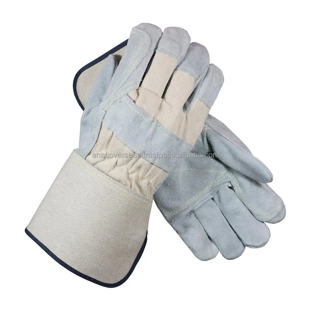 High Quality Working Gloves Industrial Hand Leather Safety Puncture Welding Driving Machine Repairing Gloves From Bangladesh