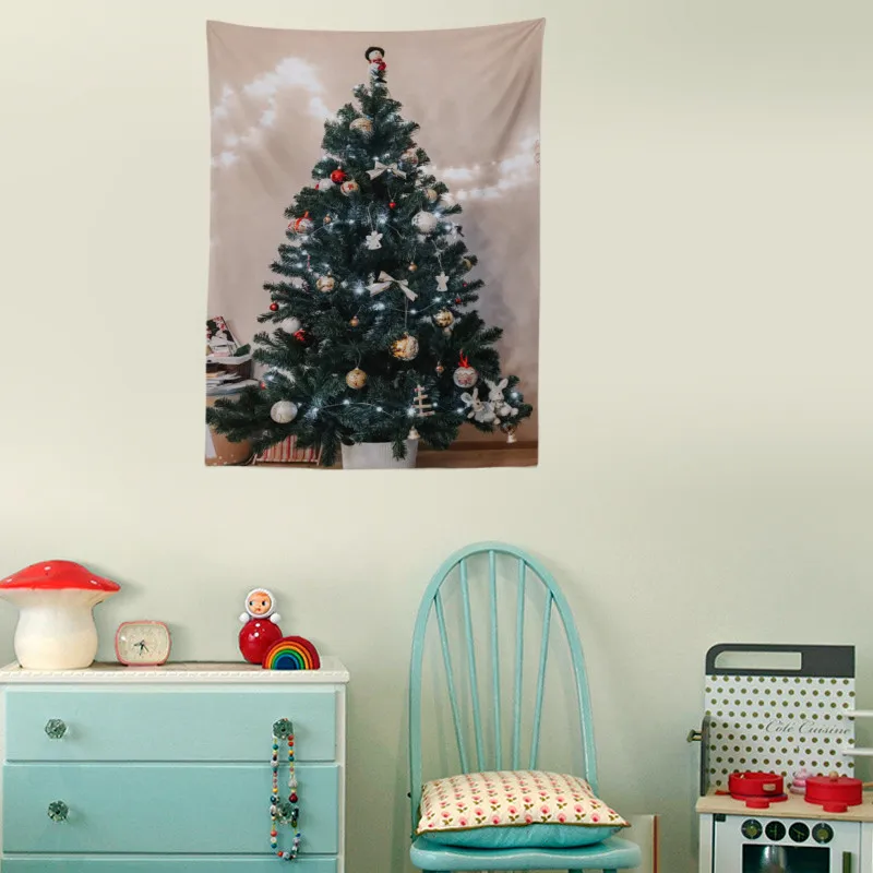 150x200 Современный стиль большой фестиваль Рождество С Новым Годом гобелен висит на стене