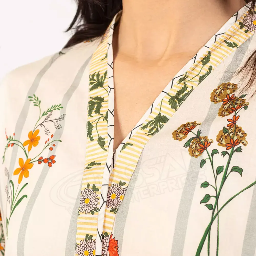 Ladies Casual Wear Kurtis in Floral Printed with Customized Design OEM Service Adults Women Kurti India & Pakistan PK Support