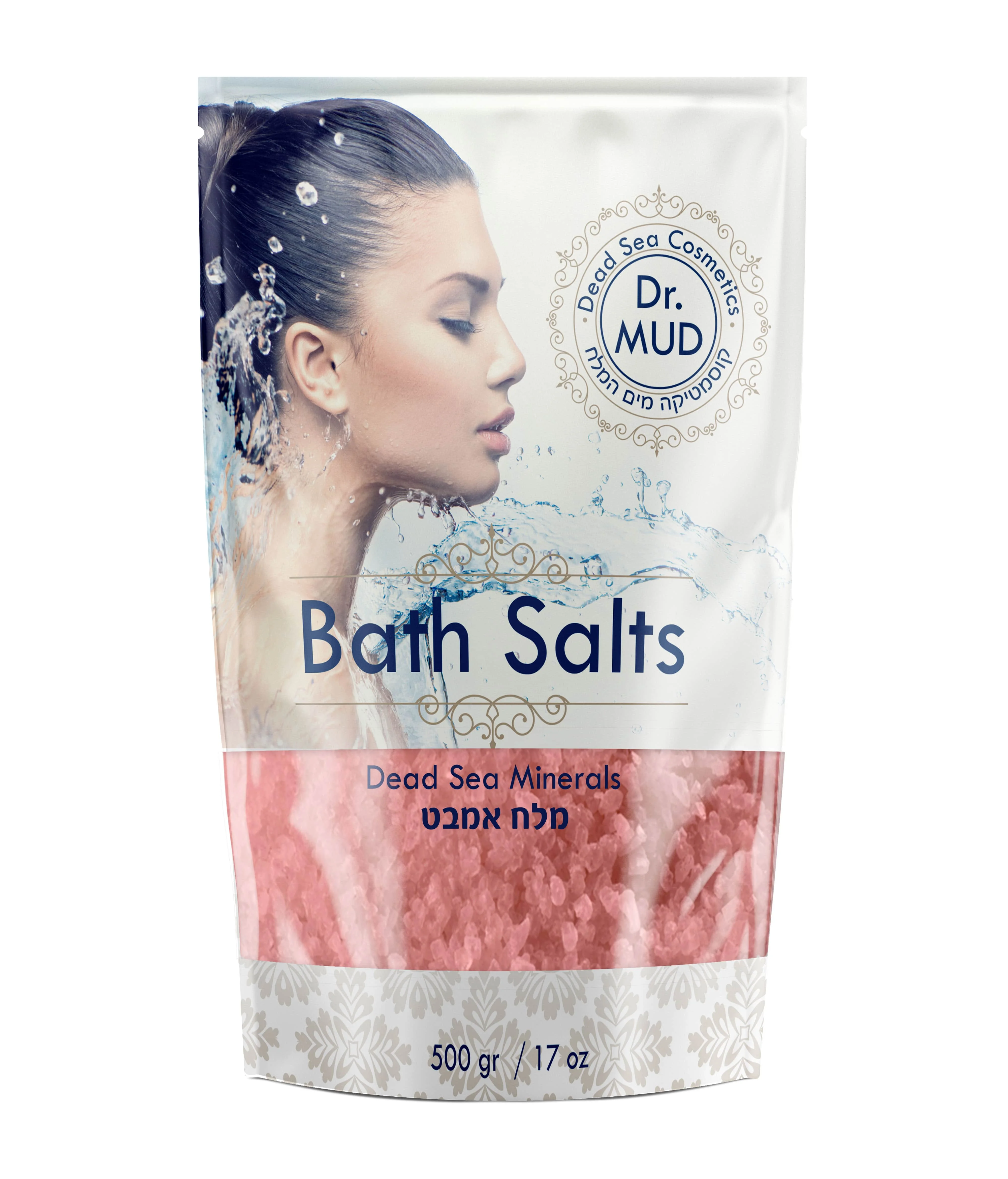Dead Sea Bath Salt 500g Ross(Pink) by Dr.MUD Dead Sea Cosmetics