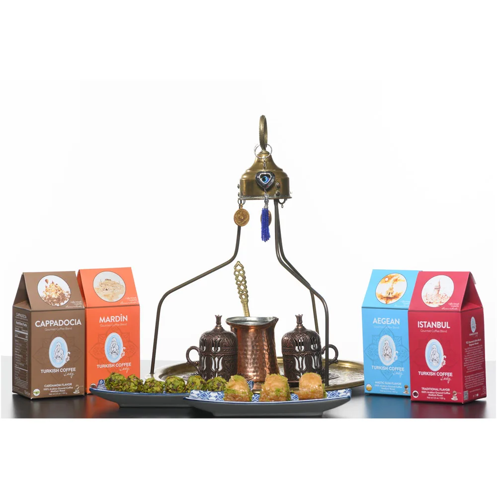Турецкая кофейная Дамская смеска для гурманов, 100 г, традиционный вкус 100%, Арабика, зернистый кофе, среднее обжарение