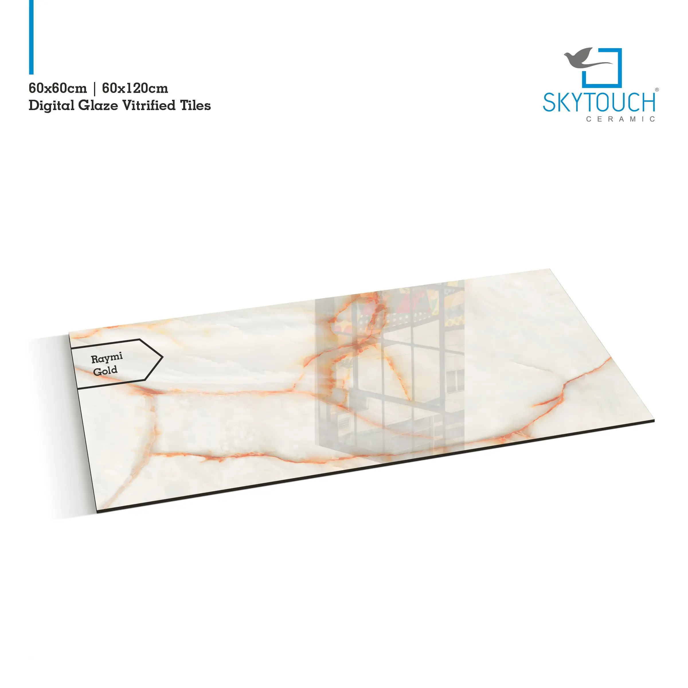 10mm Exquisite Granite and Marble Look Wall Tiles Floor Porcelain  Polished Tiles Non Slip Outdoor Floor Tiles