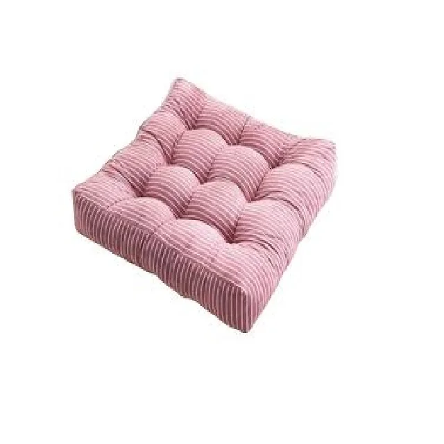 Square shaped grey color cotton chair pad cushion