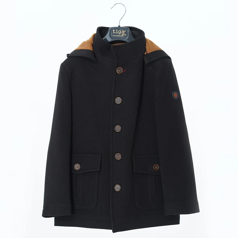 Высококачественные детские пальто с капюшоном и карманами для мальчиков