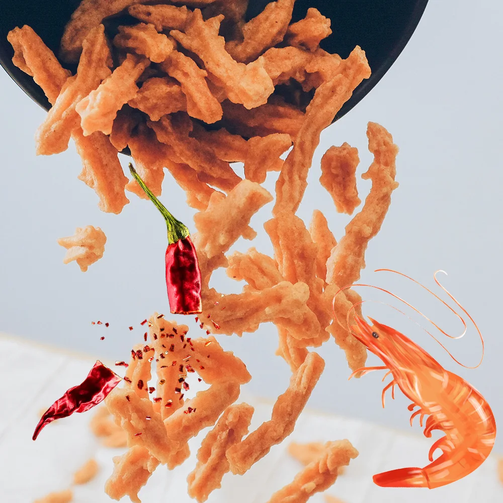 Mala Chili Prawn Cracker Spicy Hot  Seafood Snack Muruku Murukku Malaysia Import Snacks Rare Snack Shrimp Crackers Prawn Chip