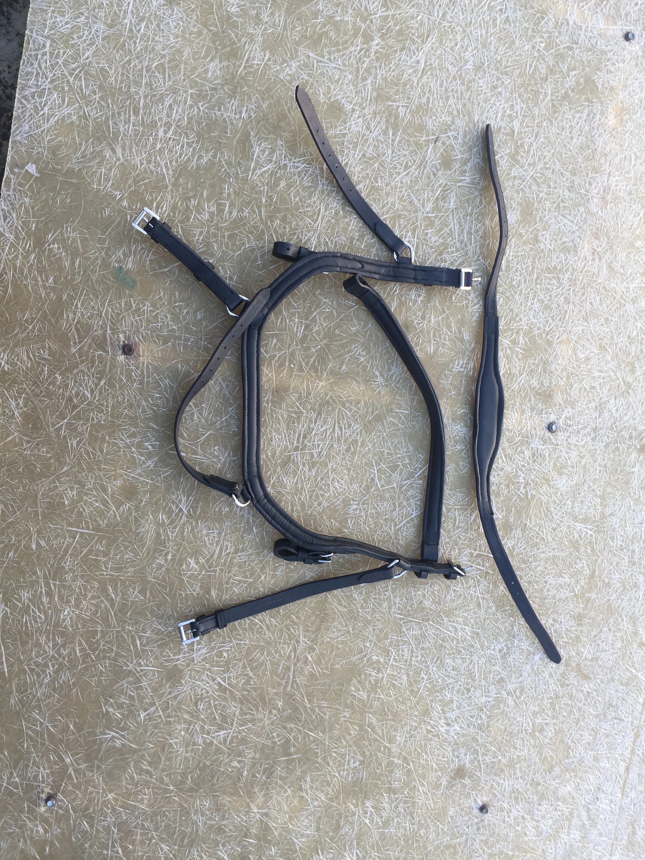  Кожаная лошадь Micklem уздечки белая сшитая бровей уздечка темная Гавана-Большая